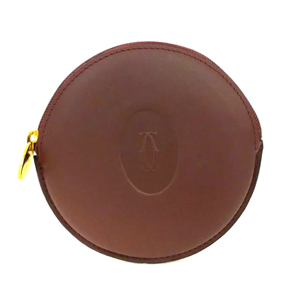 Must De Cartier Bordeaux Coin Purse Wallet